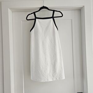 Abercrombie YPB sculptLUX White With Black Trim Activewear Dress
